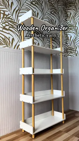 #CapCut Forda Aesthetic naman talaga ang peg nitong Wooden organizer na to!  #woodenorganizer #woodenbookshelf #organizers #homeimprovement #bookshelf @Leego Home Furnishings 