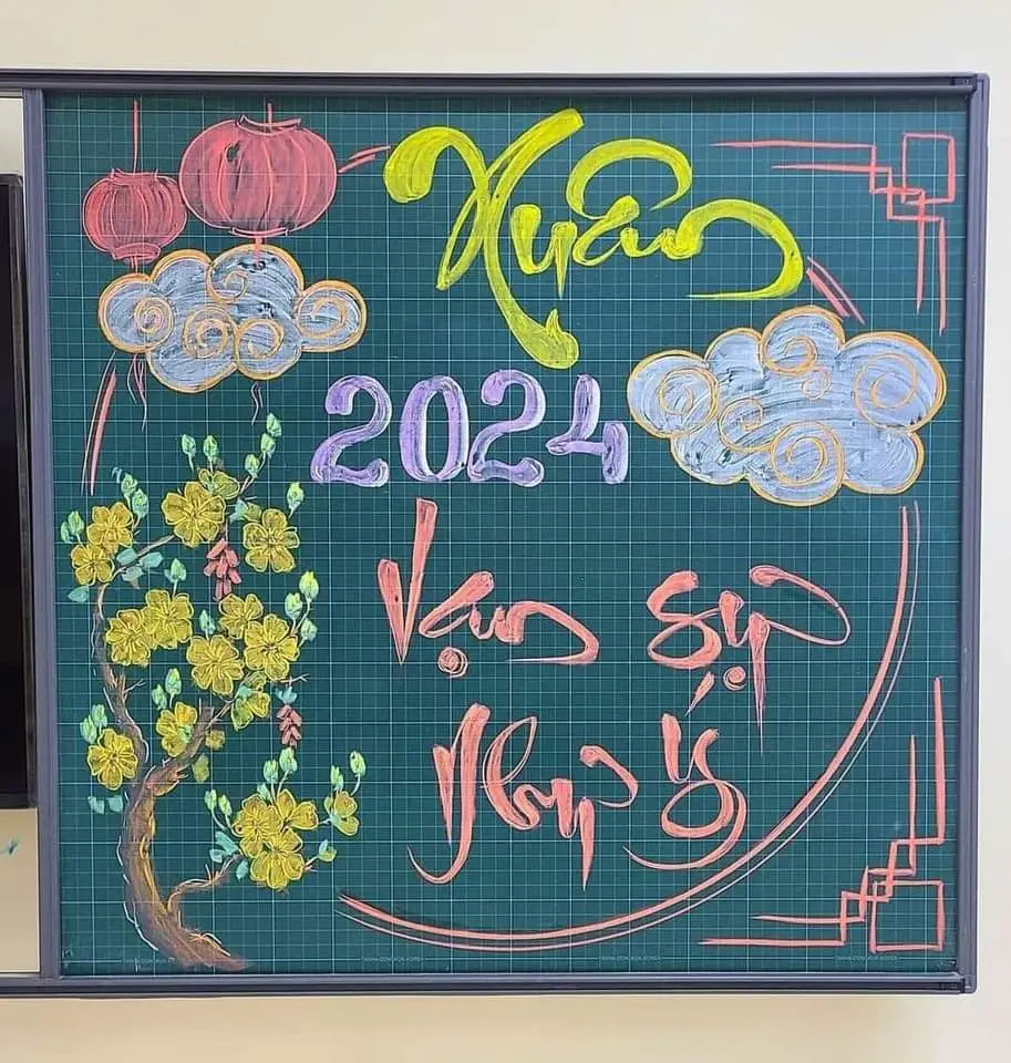 Mẫu trang trí bảng Tết, thầy cô tham khảo nhé! ( sưu tầm ) #cogiangtieuhoc #trangtribangtet #tết #tết2024 