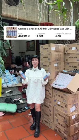 Hơn 20.000 chai xịt giầy được bán chỉ trong 1 ngày #xuhuong #phsgr #chaixitkhumuihoigiay 