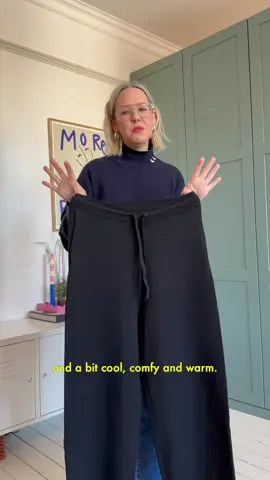 @Alex Stedman How I do loungewear working at home whilst not compromising on my style. These Cos joggers are sadly not wool (my Whistles ones are but the new shape isn't the same sadly) but the fabric feels comfy and warm. The shape is sleek and I like that these aren't cropped, I'm wearing a size 12.