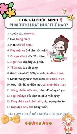 💃🏻💃🏻💃🏻Con Gái Buộc Mình Phải Tự  Kỉ Luật Như Thế Nào..?👏🏻