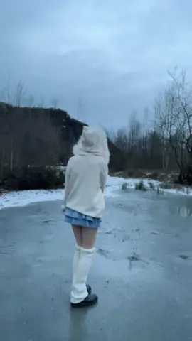 *attemps to take ig pics on a frozen pond*