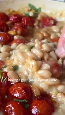 Harissa tomatoes ans beans!  #veganfyp #FoodTok #vegantok #foodfyp #soundisworkingnow 