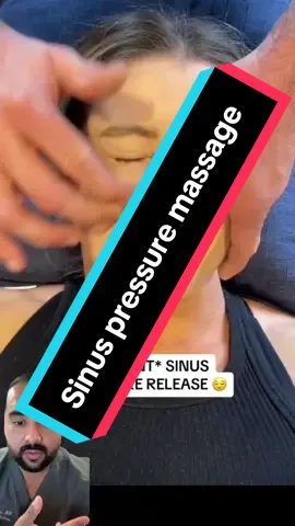 Sinus pressure massage or sinus facial massage for chronic nasal congestion  