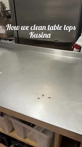How we clean our table top at @Lorenzo’s Kusina @Kusina #kitchenlife #businessowner #saver #resturantlife #deepclean #KitchenHacks #kitchen 