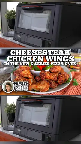 Check out @blackstonebetty as she prepares Cheesesteak Chicken Wings in the new Blackstone E-Series Pizza Oven and Air Fryer. These crispy, cheesy, and irresistible wings are sure to please a crowd. Shop the new E-Series Pizza Oven and Air Fryer now available at @qvc. #ChickenWings #Blackstone #BlackstonePizzaOven #BlackstoneRecipe #PizzaOven #OutdoorCooking