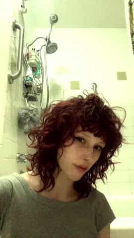 Hairs getting curly again also this shirt wont stay up