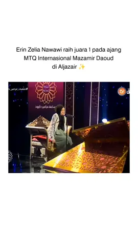 MasyaAllah aset bangsa nih 😍 Qoriah kebanggaan Indonesia, Erin Zelia Nawawi kembali menyabet juara 1 pada ajang Musabaqah Tilawatil Quran tingkat dunia. Kali ini pada MTQ Internasional Mazamir Daoud ke-8 di Aljazair. Penampilan perdana remaja asal Serdang Bedagai ini langsung meraih Golden Buzzer dari salah satu dewan juri yakni qori legendaris asal Mesir, Syekh Ma'sharawi. Fyi pada Februari lalu Erin juga berhasil meraih juara 1 pada MTQ Internasional Tijan Annur Qatar 2023. Proud of you erinzelianawawi 👏🏼🇮🇩 [🎥 : Youtube/EchoroukTV] cr indomendunia #indomendunia #quran #muzamirdaoud #aljazair #alquran #murotal #indopride #indonesia #viral #fyp #fypシ #qoriah #islam #reels #reelsinstagram #reelvideo #reelsviral