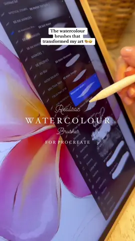 Link in IG bio for the Watercolor brushes that will change your art 🎨🌸🥂 #procreatebrushes#procreatebrush#procreate#procreateart#procreatebrushset#digitalbrush#digitalwatercolor#digitalpainting#procreatetutorial#procreateartist#procreatetips#procreatehacks 