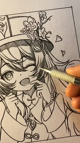 Hutao #sketch #sketchdaily #draw #drawing #GenshinImpact #hutao #artist #evansketch #艾文绘画 #fyp 