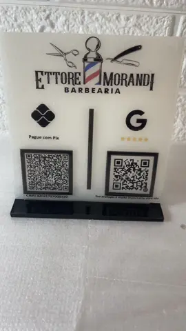 Placa pix de resina Qr code pix e  Qr code  google avaliação   #placapixresina  #placaqrcodepersonalizada  #barbeariabrasil 