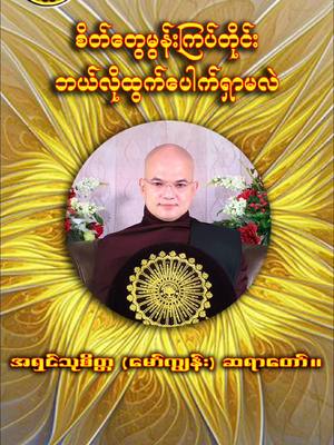 #စိတ်တွေမွန်းကြပ်တိုင်းဘယ်လိုထွက်ပေါက်ရှာမလဲ #အရှင်သုစိတ္တမော်ကျွန်းဆရာတော် #fypシ #fyp #foryoupage #tiktokmyanar #myanmartiktok #1millionaudition 