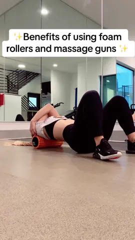✨Benefits of using foams rollers and massage guns✨ . . (aka myofascial release) . . . . . #mobilitymonday #goodmorning #massagegun #foamroller #musclerecovery #happymonday #getactive #healthylifestyle #Fitness