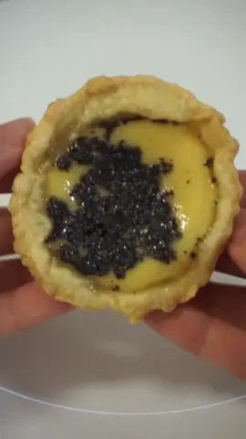 ◾️ Black Sesame Egg Tarts ◾️ #EggTarts #BlackSesame #HomemadeFood 