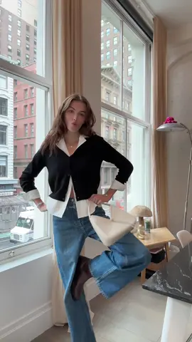 I am obsessed with shirt sweater combos 😻😻😻 #model #nyc #fashion #goviral 