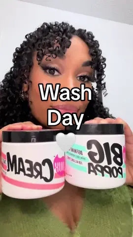 Wash day 🤍🤍🤍 My curls behaved today 😇 I used @The Doux Hair Care Twist + Curl Cream & Their Big Poppa Defining Gel 🤩 Obsessed with this brand.  #washday #curls #curlyhair #curlygirl #curlytok #naturalhair #shrinkage 