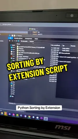 Thats how I clean downloads folder 😅 #windows #sorting #files #script #python #gaming #windowsguy 