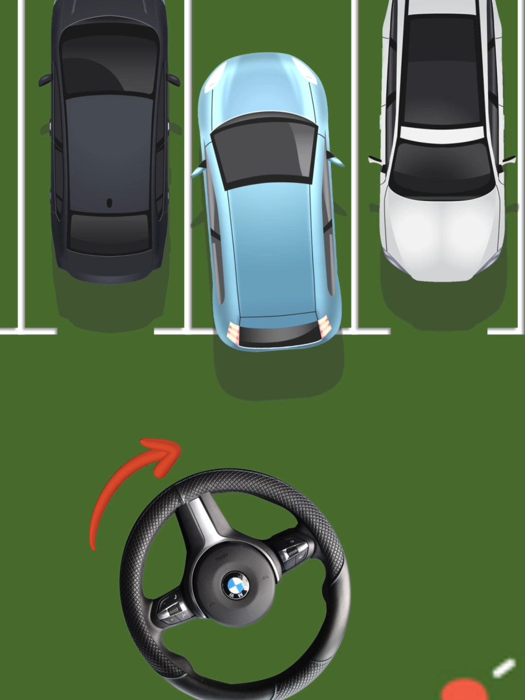 Animation tutorial on reversing out of the garage #driving #funny #drivinglessons