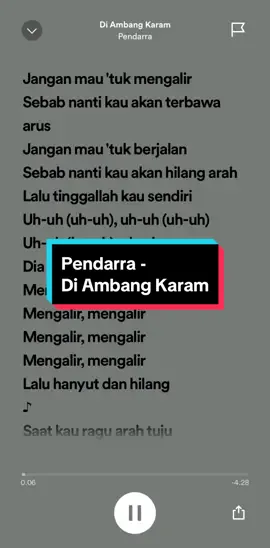 Di Ambang Karam - Amigdala/Pendarra #spotify #music #playlist #fulllyrics #foryou #fypシ 
