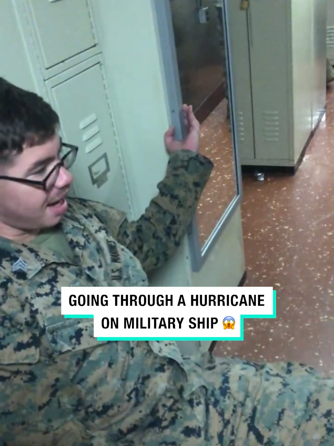 Hold on! 🤣💨 🎥 BViral / biibo.97 #UNILAD #fyp #foryou #foryoupage #military #navy #army #ship #boat #hurricane #weather #storm #waves