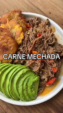 Carne Mechada (Venezuelan-style Shredded Beef)… ribbons of slow-cooked, shredded flank steak tossed in a delicious and savoury sauce. It’s incredible with rice and beans, stuffed into freshly-made arepas, or served with some crispy, twice-fried green plantains (tostones/patacones) and ripe avocado. If you didn't know any better, you'd never guess it was Whole30 and Paleo! . Find the full, printable recipe on my blog www.cookprimalgourmet.com (linked in my bio) #recipes #asmr #FoodTok #fypシ #primalgourmet #beef #carnemechada 