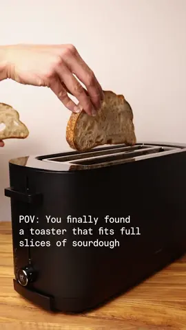 The Zwilling Enfinigy Long Slot Toaster perfectly fits large slices of bread (like the middle section of your sourdough loaf), or four slices of square sandwich bread. #toast #sourdough #toaster #kitchenappliances #zwilling 