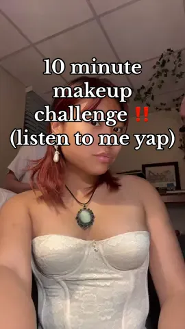 10 minute makeup challenge !! and u get to listen to me yap 😀😀 #10minutemakeup #grwm #masquerade #college 