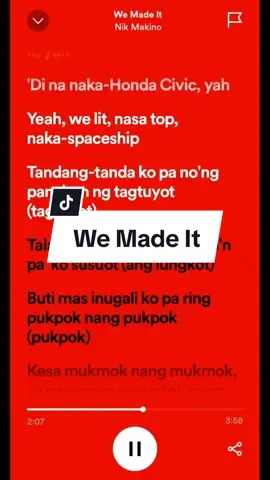 We Made It // Nik Makino ft. Flow G 🎶 #spotifylyrics #fullsong #wemadeit #Lyrics_Playlists #fyp 