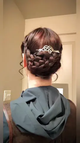 The medieval bun I've been obsessed with for a couple months now 😍 I see beautiful hair and I just want to sneak up and do this to them 😂 #medievalhair #princessvibes #braidbun #longhair #easyhairstyles #renaissancefaire #creativehairstyles #fairytale #foryoupage
