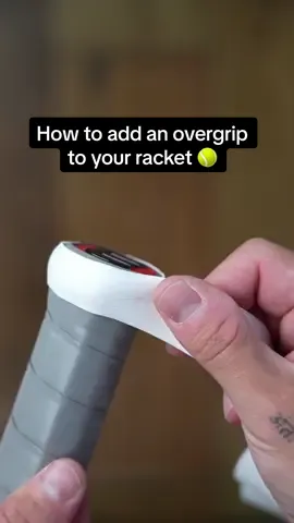 How to add an overgrip to your racket 🎾  #tennis #tennistok #tennisracket #fyp 