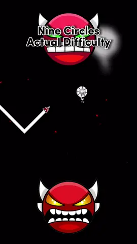 nine circles actual difficulty #gd #geometrydash #ninecircles 