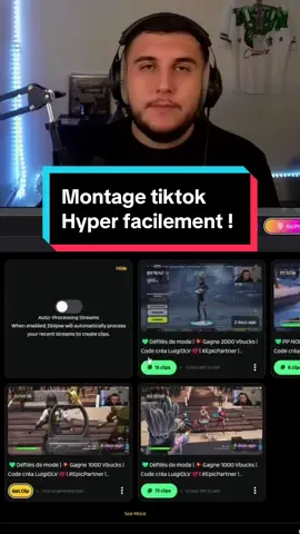 Realise tes montages tiktok hyper facilement grace a @Eklipse.GG ! #eklipsegg #tutorial #streamer #conseilstiktok #montage 