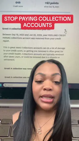 Stop Paying your Collection Accounts, these are the easiest accounts to dispute & get removed from your credit report #creditrepair #blackgirltiktok #credithacks #credithelp #fyp #blowthisup 