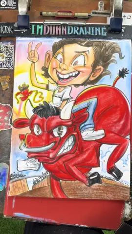 Super sweet kid!!! I love that reaction ❤️ #Caricature #caricatures #caricatureart #caricatureartist  #caricaturas  #cartoon #cartoony #art #artist #drawing #imdunndrawing #thedunisher #damiondunn #littleheartpeople #funny #comedy #fundrawings #accountstofollow #funnydrawings #bullriding 