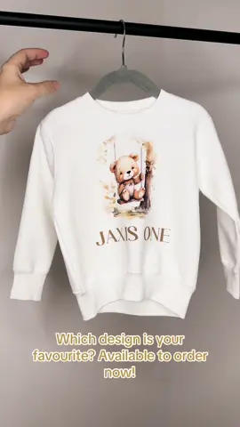 Our new sweatshirts can be plain, personalised or turned into a birthday sweatshirt. What one are you going for?! #personalisedclothing #birthdaysweatshirt #childrensclothing 