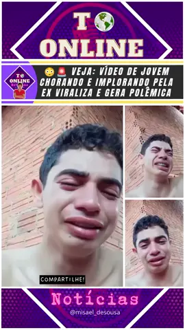 Um vídeo que mostra um jovem chorando e implorando para a sua ex-namorada voltar para ele está dando o que falar nas redes sociais. Na legenda, ele diz que é fraco e que não consegue viver sem ela. O vídeo, que foi compartilhado por vários perfis, tem gerado muitos comentários e opiniões divergentes. Alguns internautas se solidarizam com a dor do rapaz, enquanto outros criticam a sua atitude e o aconselham a seguir em frente. 📹 Vídeo: reprodução/internet. 📝 Texto: @misael_desousa 👉 Sigam o @toonlinenoticias para ver mais… 👈 #ex #choro #viral #redessociais #amor #desilusão #drama #polêmica #opinião #relacionamento #superação #autoestima #respeito #humor #meme #misaeldesousa #toonlinenoticias @To Online Notícias 