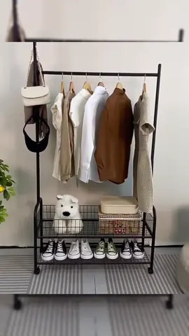 Check out 180CM Clothing Rack With Wheels  Home Bedroom Metal Clothes Rack hangeran ng damit with stand #clothingrack 
