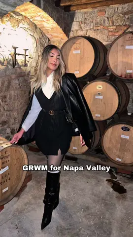 Grwm for winetasting in Napa Valley #napavalley #grwm #grwmnapavalley #vestoutfit #winetastinggrwm #castillodiamorosa #wearvsstyle