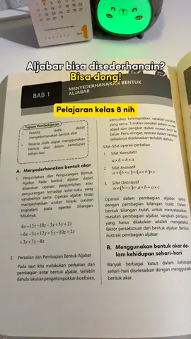 aljabar bisa disederhanakan? lah bisa! #bukukelas8smp #bukukurikulummerdekasmp #kurikulummerdeka 
