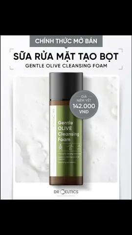CHÍNH THỨC RA MẮT SỮA RỬA MẶT DRCEUTICS GENTLE OLIVE CLEANSING FOAM … #drceutics #duocsitien #duocsitien #skincare #srm 