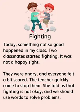 Fighting #fighting #stopfighting #nofighting #angry #fyp #fory #foryoupage #english #learnenglish #englishclass #englishlesson #englishteacher #dailyenglishpractice #dailyenglish #englishstories 