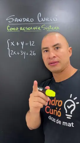 Como resolvee sistema por substituição  #sandrocurio #dicaspara2024 #concursopublico 