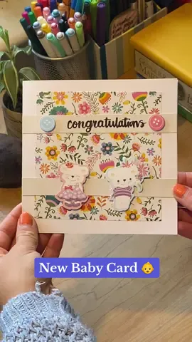 Made this little card for my pregnant friend before we knew she was having a boy! 💙 #fyp #foryou #foryoupage #newbaby #newbabycard #congratulations #congratulationscardideas #card #cardmaking #homemadecard #handmadecard #DIY #diycard #handmade #homemade #creative #cardideas 