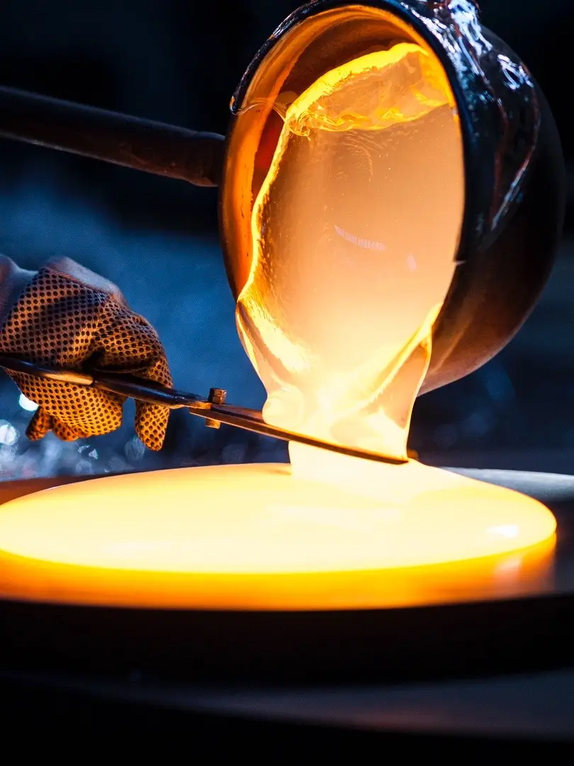 pictures from our production🤩do you prefer to see the hot glass in photos or videos?😊#glasstok #glassart #glassblowing 