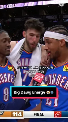 BIG DAWG ENERGY 🐶🗣️‼️ 🎥: @OKC Thunder  #NBA #OKC #DogTok #Dog #Thunder #ChetHolmgren 