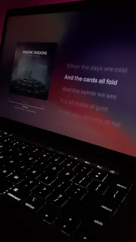 #imaginedragons Demons - Lyrics via Macbook. #viral #foryoupage #songs #peaceful #lyrics 