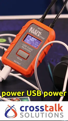 Check out the Klein Tools ET920 USB Tester! Ever wonder how much power your USB chargers output? This gadget measures voltage, current, watt hours, and more, letting you find the most efficient chargers and cables.  #TechTalk #KleinTools #GadgetReview #TechTools #USBTester #TechTips #TechEnthusiast #PowerTesting #ToolReview #fyp #crosstalk #crosstalksolutions