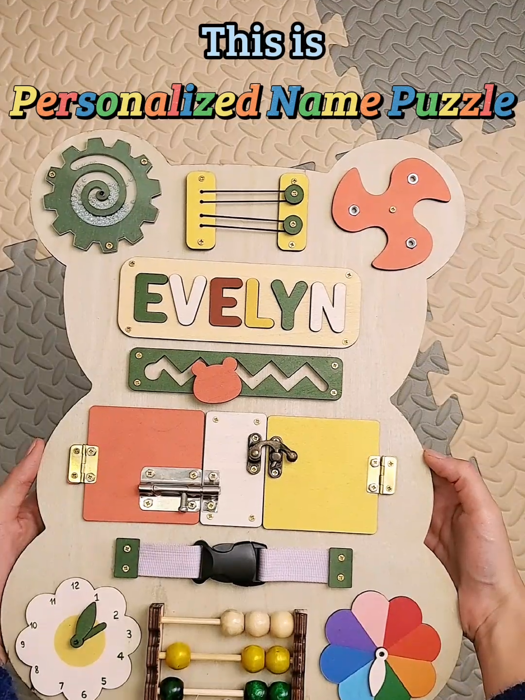Name Puzzle Busy Board Personalized