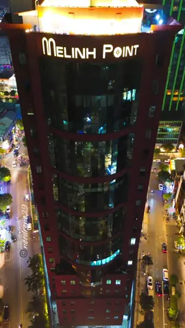Melinh Point building by night in Ho Chi Minh City Vietnam #melinhpoint #hochiminhcity #drone 