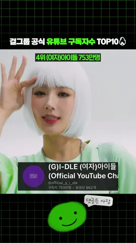 걸그룹 공식 유튜브 구독자수 TOP10☺ - #블랙핑크 #트와이스 #있지 #(여자)아이들 #마마무 #뉴진스 #투애니원# #레드벨벳 #에스파  #르세라핌 #아이돌 #걸그룹 #아이돌탑 #아이돌탑쇼츠 #돌탑 #돌탑쇼츠 